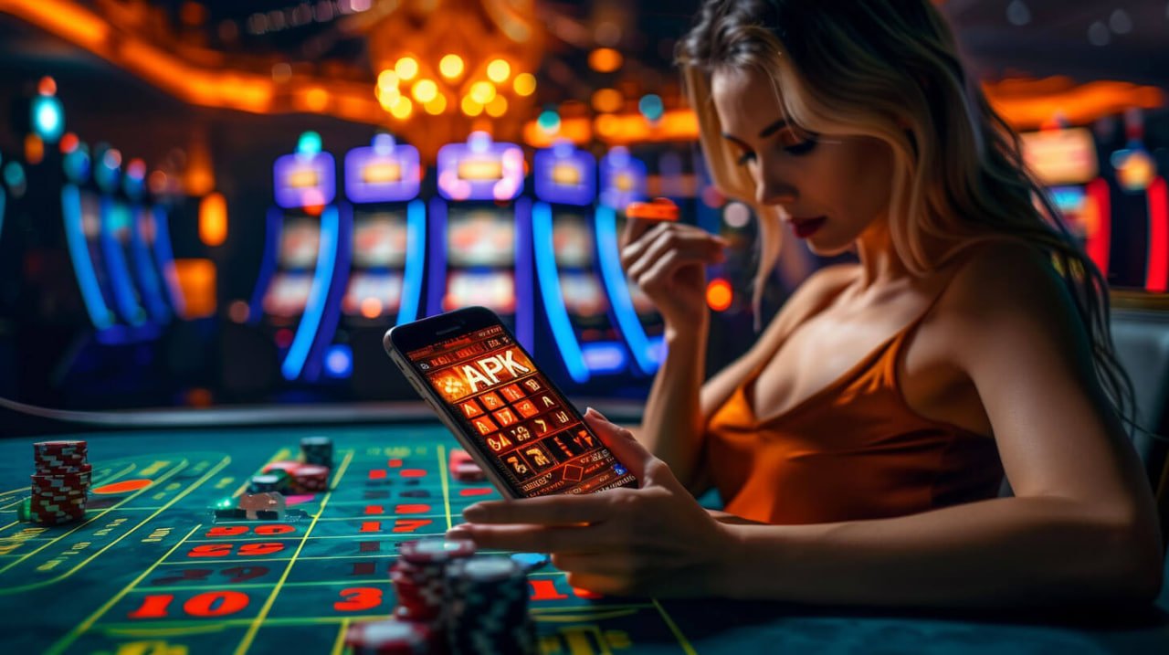 Pengguna sedang memantau pengaturan batas deposit dengan smartphone dalam suasana santai